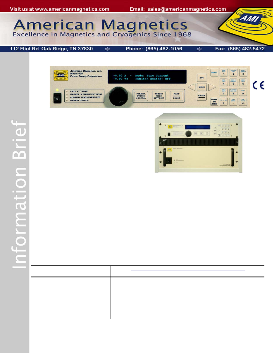 American Magnetics 430 Power Supply Programmer User Manual | 4 pages