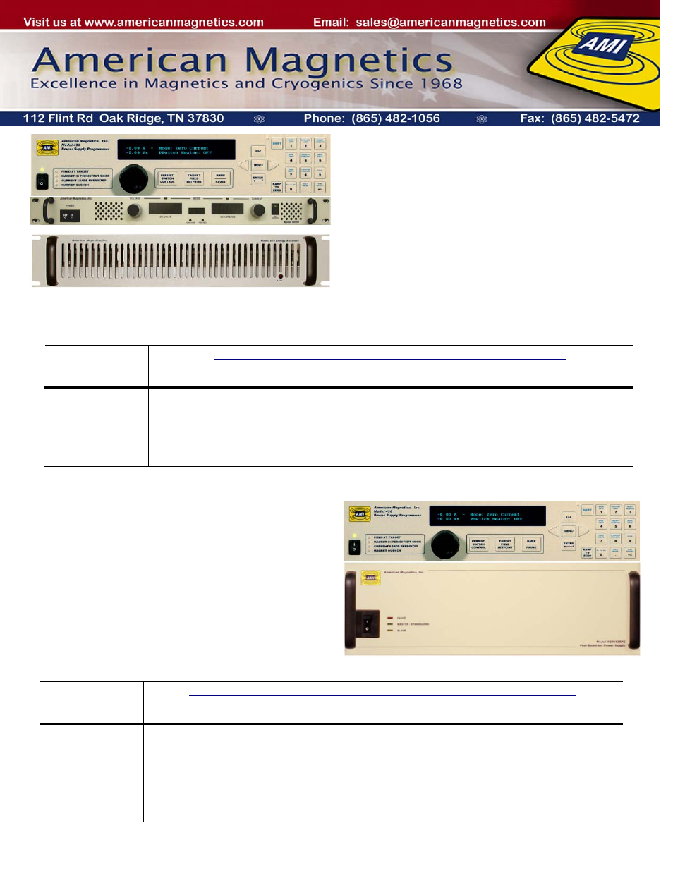 American Magnetics 430 Power Supply Programmer User Manual | Page 3 / 4