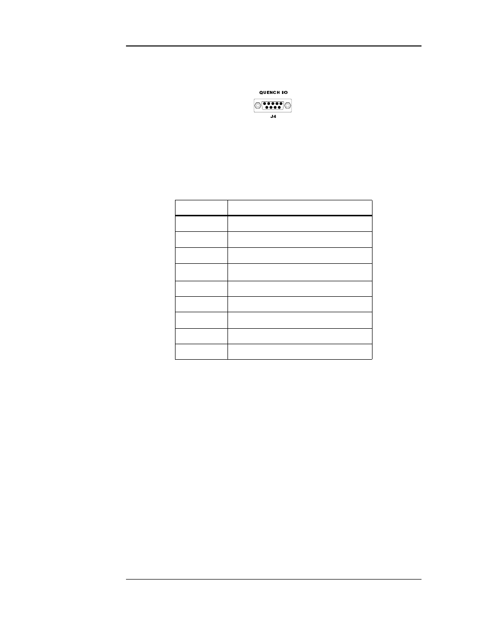 A.5 quench i/o connector, Table a-3. connector j4 pin definitions, Table a-3 | Connector j4 pin definitions, Appendix | American Magnetics 420 Power Supply Programmer User Manual | Page 127 / 134