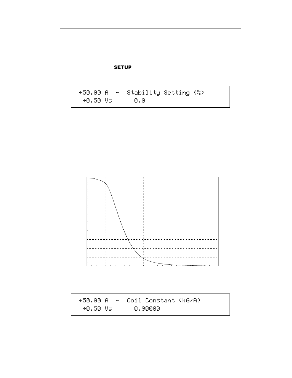 2 load setup submenu, 1 stability setting, 2 coil constant | Load setup submenu, H 3.2.2.2), Operation, 6wdelolw\ 6hwwlqj  9v, Rlo &rqvwdqw n*$  9v, Setup menu : load | American Magnetics 420 Power Supply Programmer User Manual | Page 62 / 134