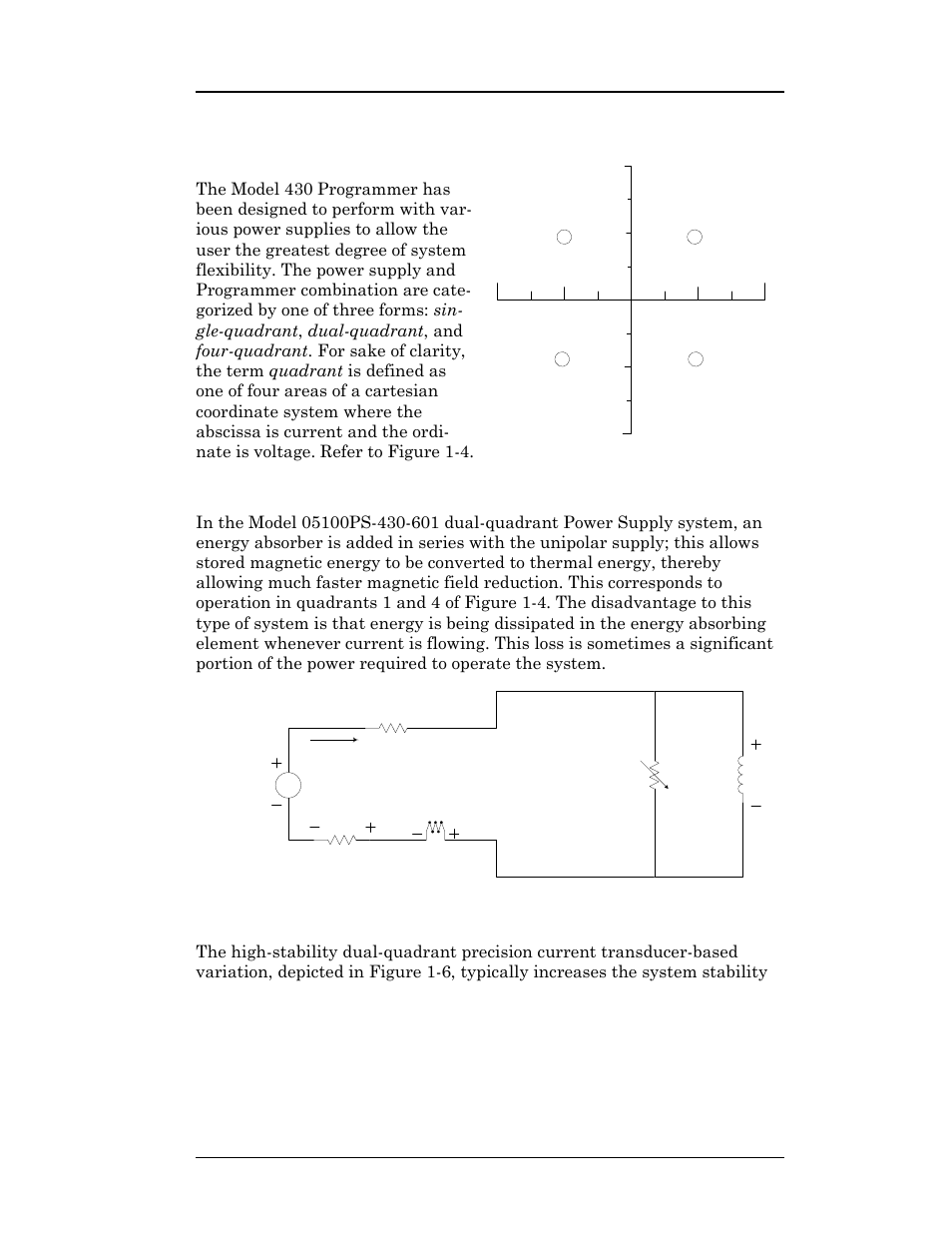 7 operating characteristics, 1 dual-quadrant operation, Introduction | American Magnetics 05100PS-430-601 High Stability Integrated Power Supply System User Manual | Page 28 / 226