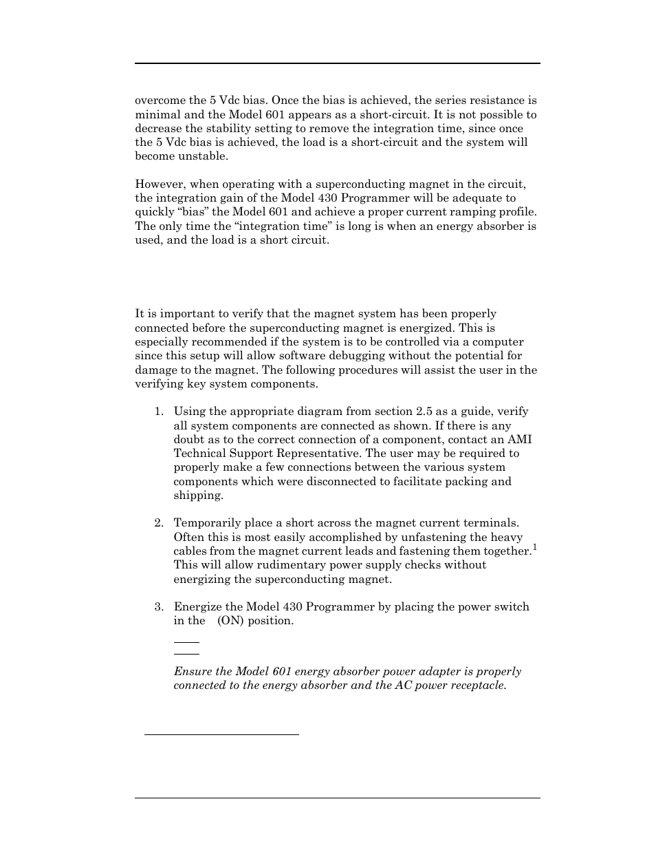 9 power-up and test procedure, Installation | American Magnetics 05100PS-430-601 High Stability Integrated Power Supply System User Manual | Page 38 / 226