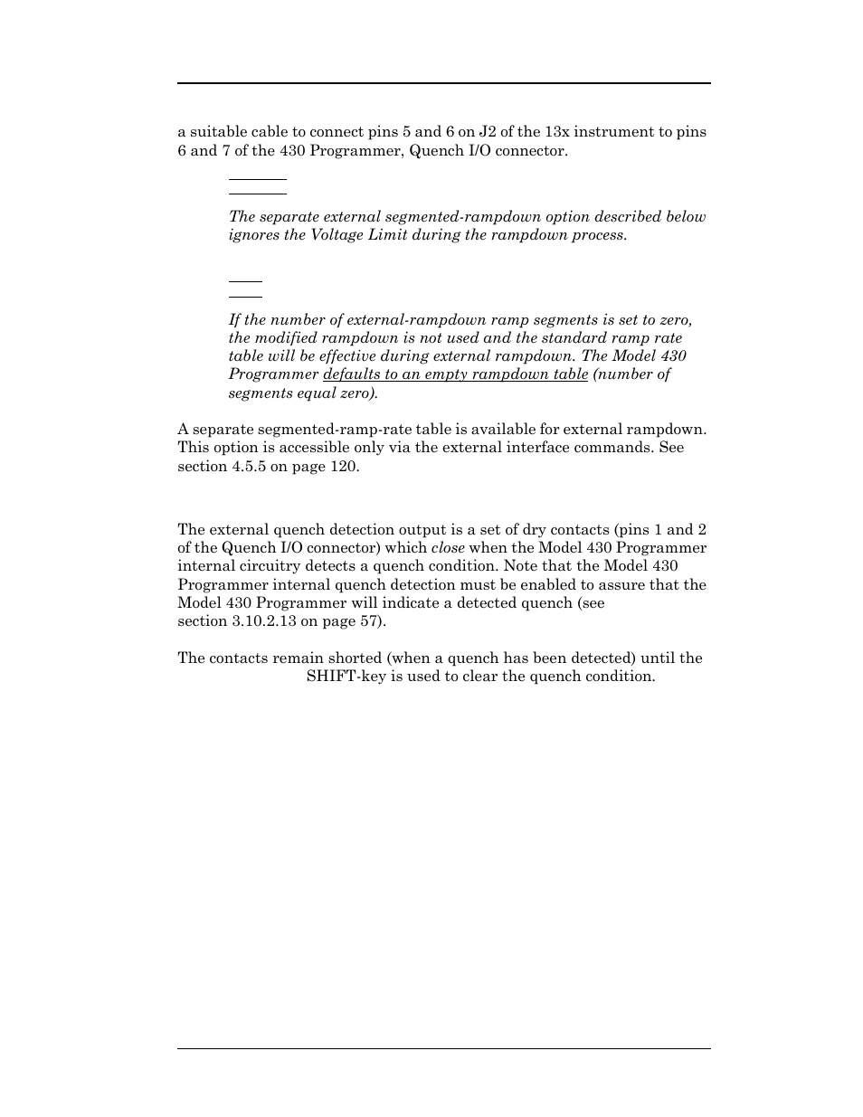 A.6.3 external quench detection output, Appendix | American Magnetics 4Q12125PS-430 High Stability Integrated Power Supply System User Manual | Page 170 / 216