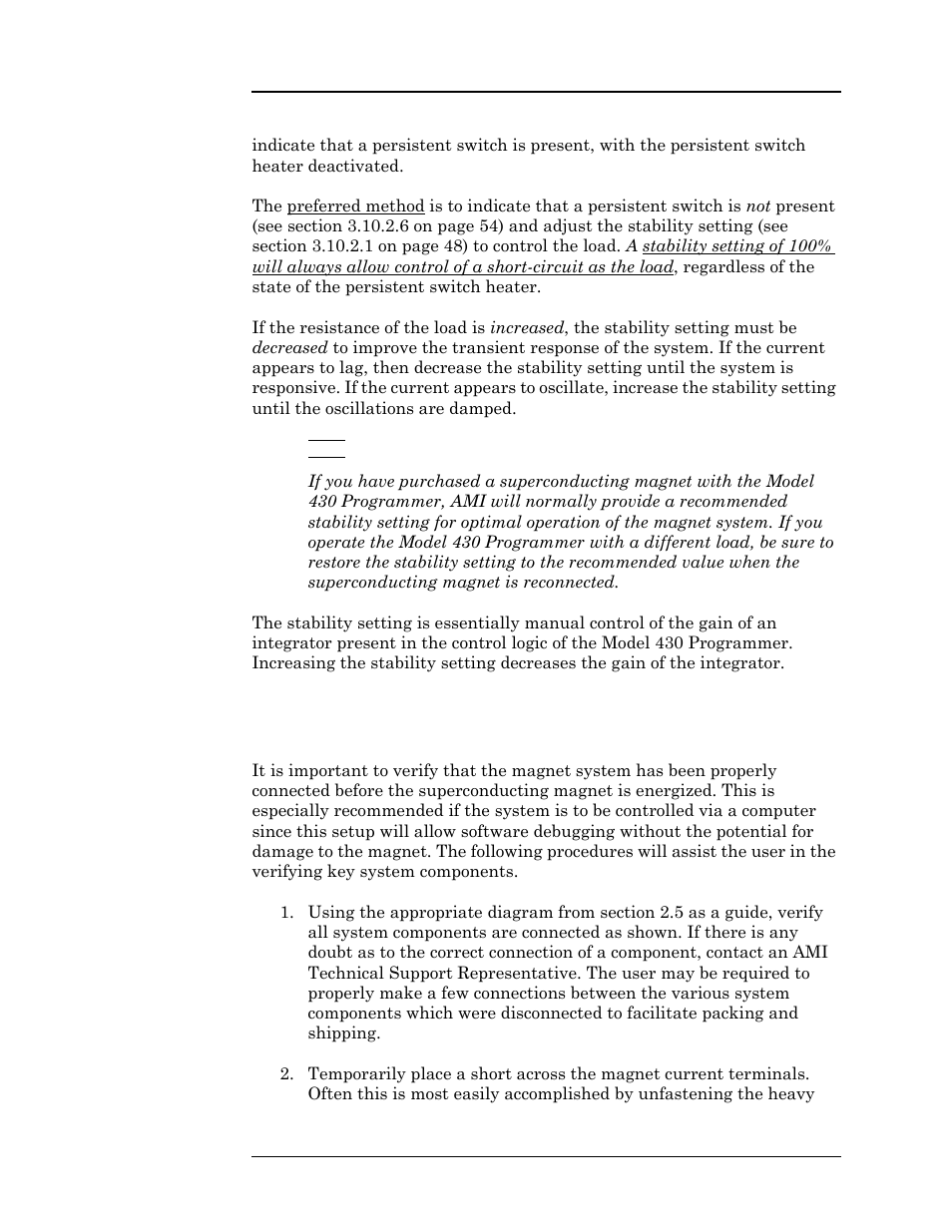 9 power-up and test procedure, Installation | American Magnetics 4Q06125PS-430 High Stability Integrated Power Supply System User Manual | Page 35 / 216