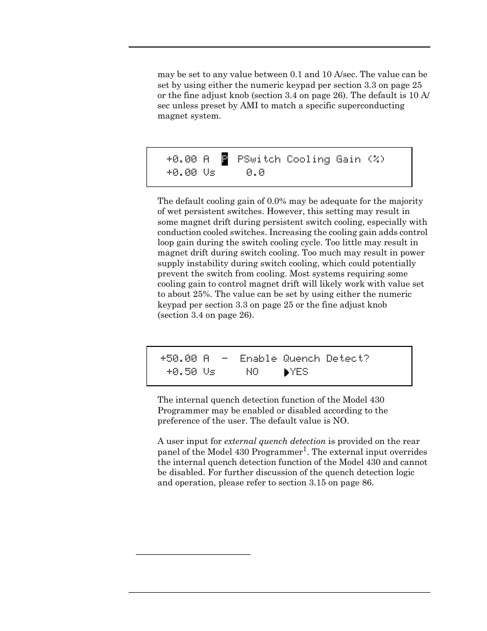 12 pswitch cooling gain, 13 enable quench detect | American Magnetics 4Q1005PS-430 Integrated Power Supply System User Manual | Page 75 / 214