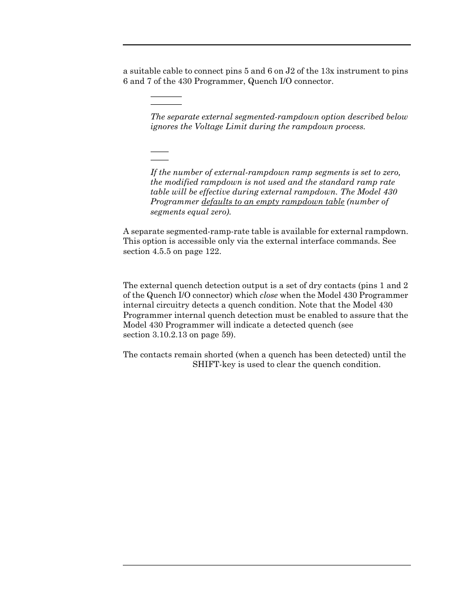 A.5.3 external quench detection output, Appendix | American Magnetics 05200PS-430-601 Integrated Power Supply System User Manual | Page 173 / 224