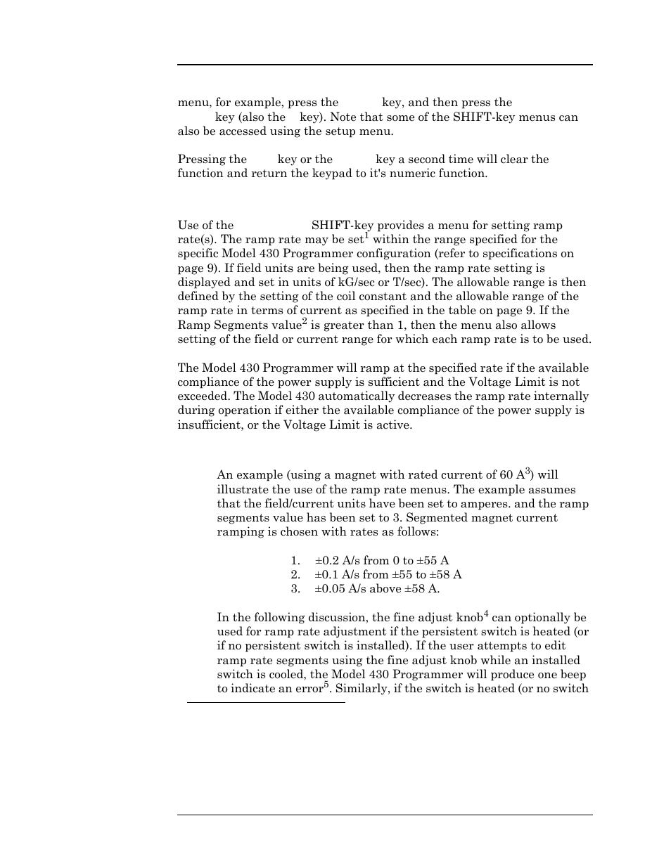 1 ramp rate shift-key, 1 ramp rate shift-key example, Operation | American Magnetics 05200PS-430-601 Integrated Power Supply System User Manual | Page 53 / 224