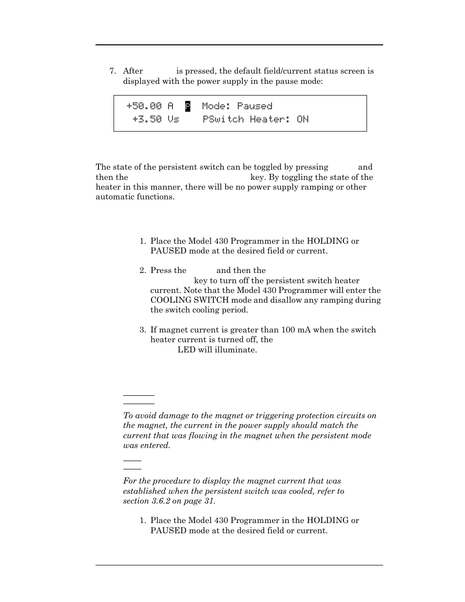 7, below, Operation, 00 a | Mode: paused +3.50 vs pswitch heater: on | American Magnetics 4Q1010PS-430 Integrated Power Supply System User Manual | Page 102 / 214
