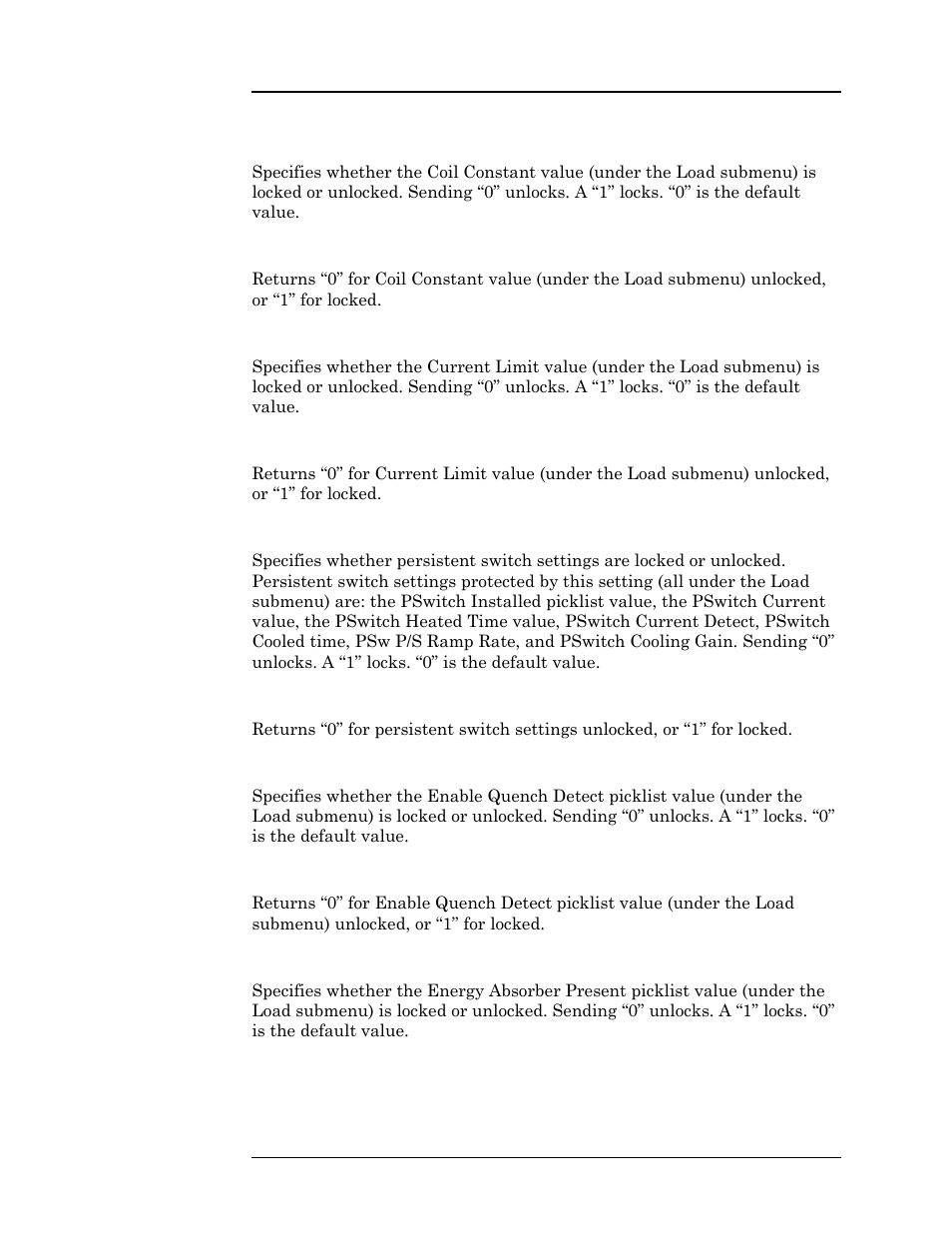 Remote interface reference | American Magnetics 4Q1010PS-430 Integrated Power Supply System User Manual | Page 137 / 214