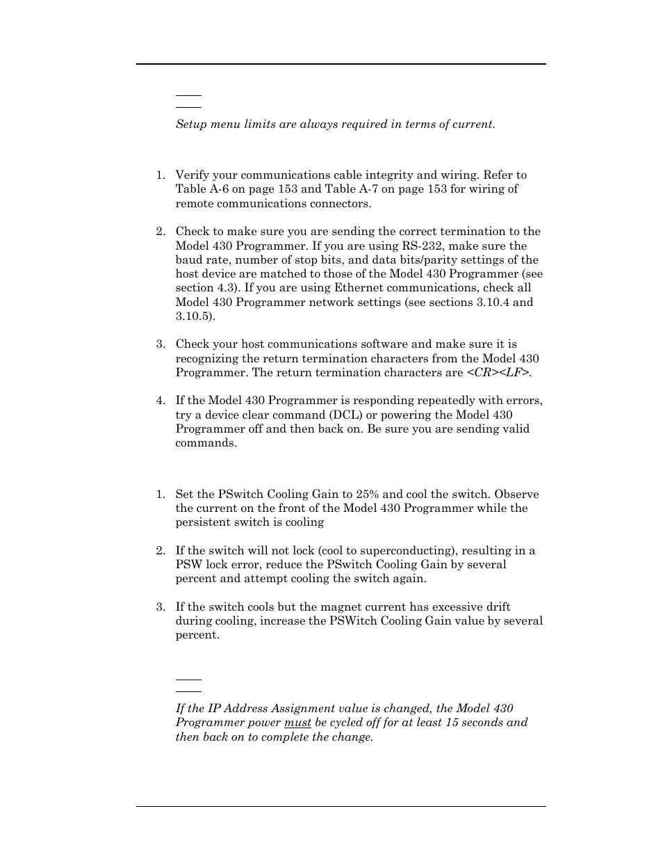 16 cannot use remote communications commands, Service | American Magnetics 4Q1010PS-430 Integrated Power Supply System User Manual | Page 160 / 214