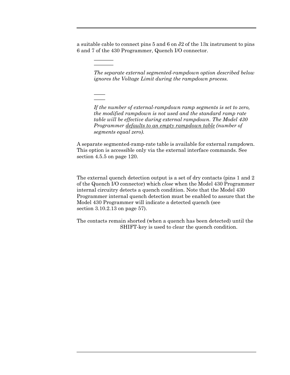 A.5.3 external quench detection output, Appendix | American Magnetics 4Q1010PS-430 Integrated Power Supply System User Manual | Page 169 / 214