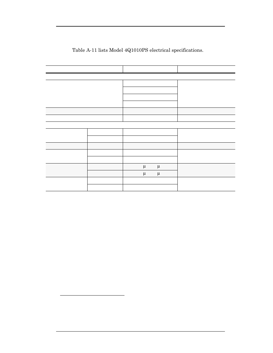 A.11.1 model 4q1010ps electrical specifications, Appendix | American Magnetics 4Q1010PS-430 Integrated Power Supply System User Manual | Page 180 / 214
