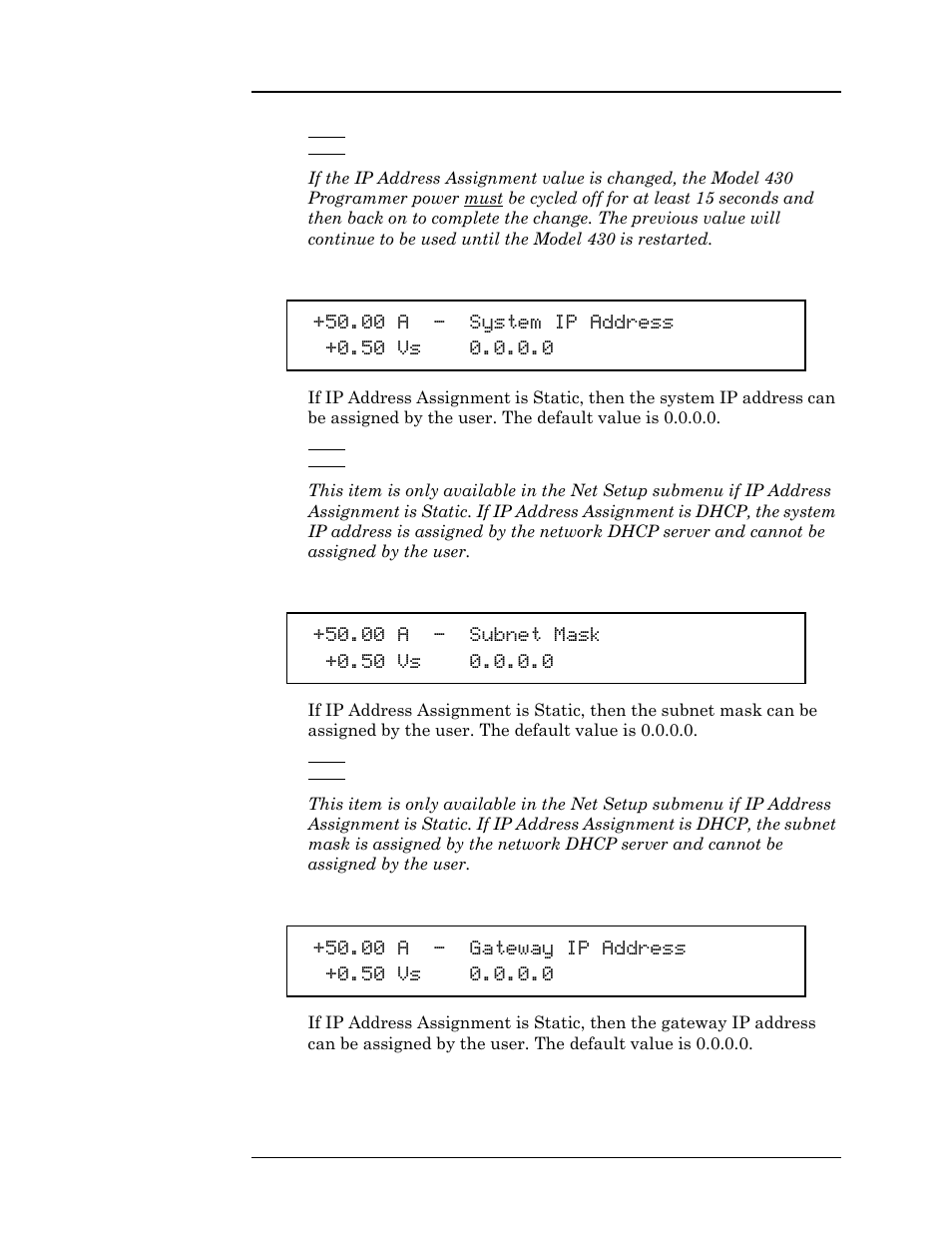 2 system ip address, 3 subnet mask, 4 gateway ip address | American Magnetics 4Q1010PS-430 Integrated Power Supply System User Manual | Page 89 / 214