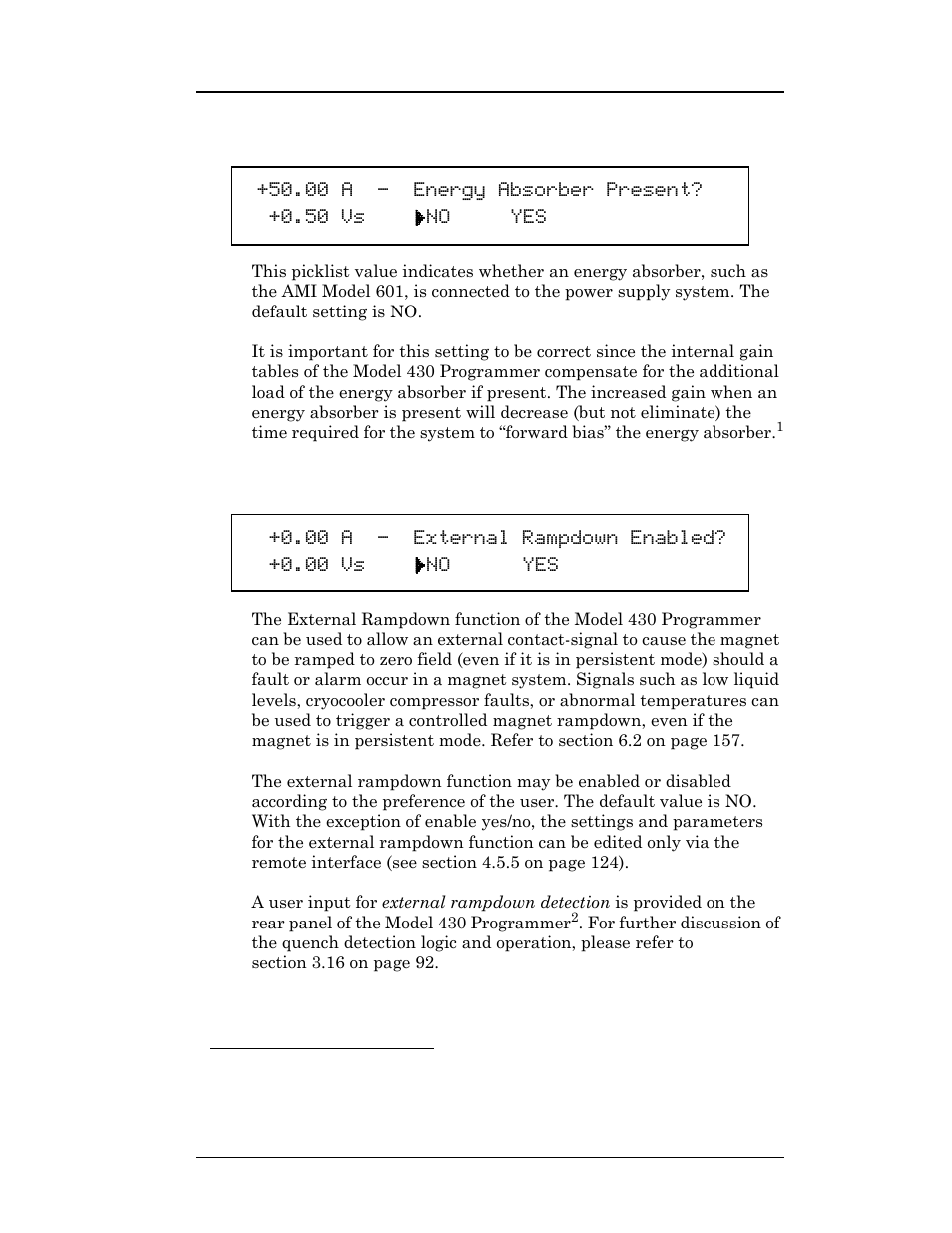 14 energy absorber present, 15 enable external rampdown, Operation | American Magnetics 05300PS-430-601 High Stability Integrated Power Supply System User Manual | Page 80 / 226