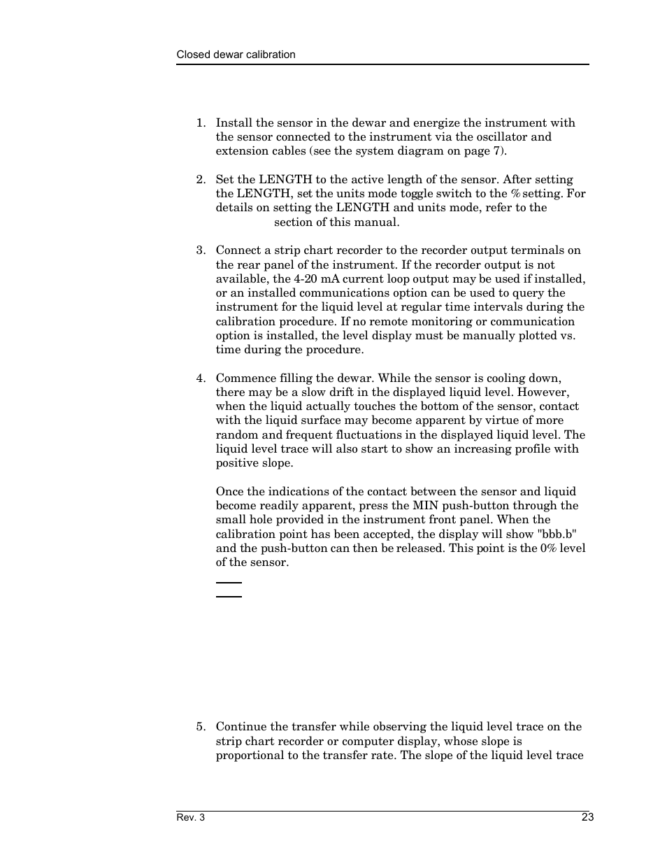 Calibration | American Magnetics 185 & 186 Liquid Level Instruments (CE-Marked) User Manual | Page 33 / 82