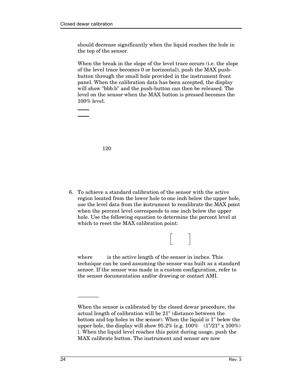 Calibration | American Magnetics 185 & 186 Liquid Level Instruments (CE-Marked) User Manual | Page 34 / 82