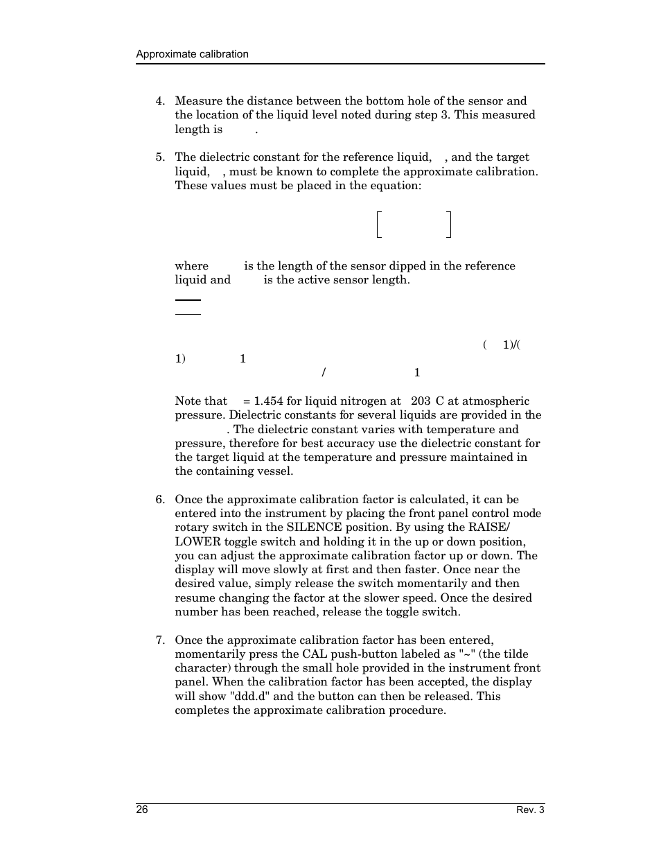 Calibration | American Magnetics 185 & 186 Liquid Level Instruments (CE-Marked) User Manual | Page 36 / 82
