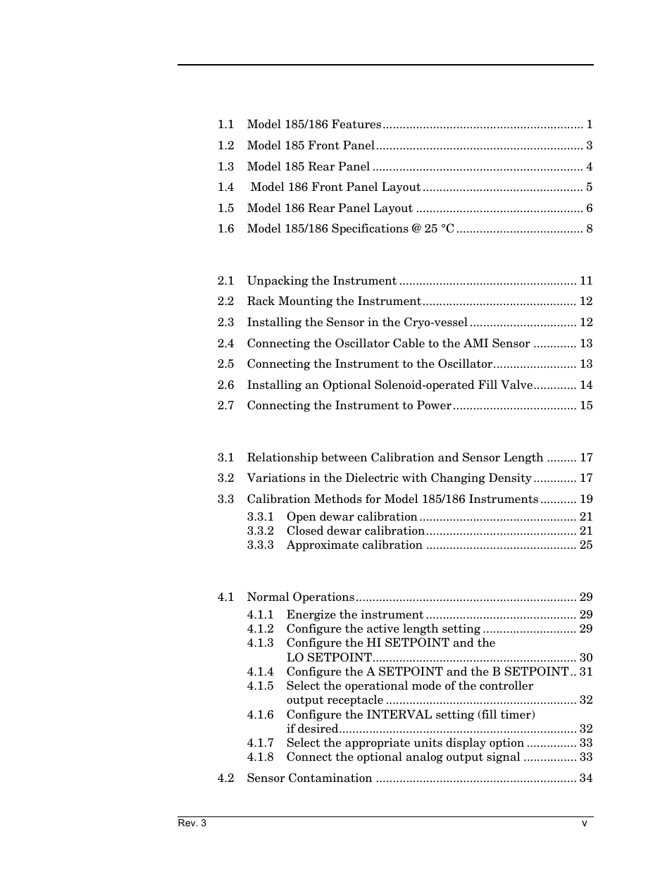 American Magnetics 185 & 186 Liquid Level Instruments (CE-Marked) User Manual | Page 5 / 82