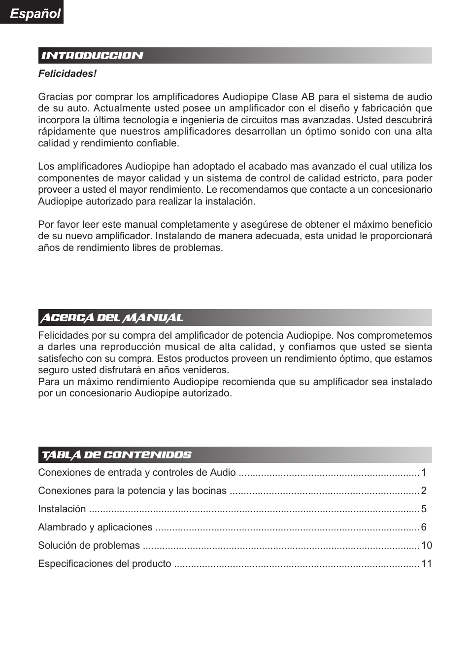 Audiopipe APCL-6002 es User Manual | Page 15 / 26