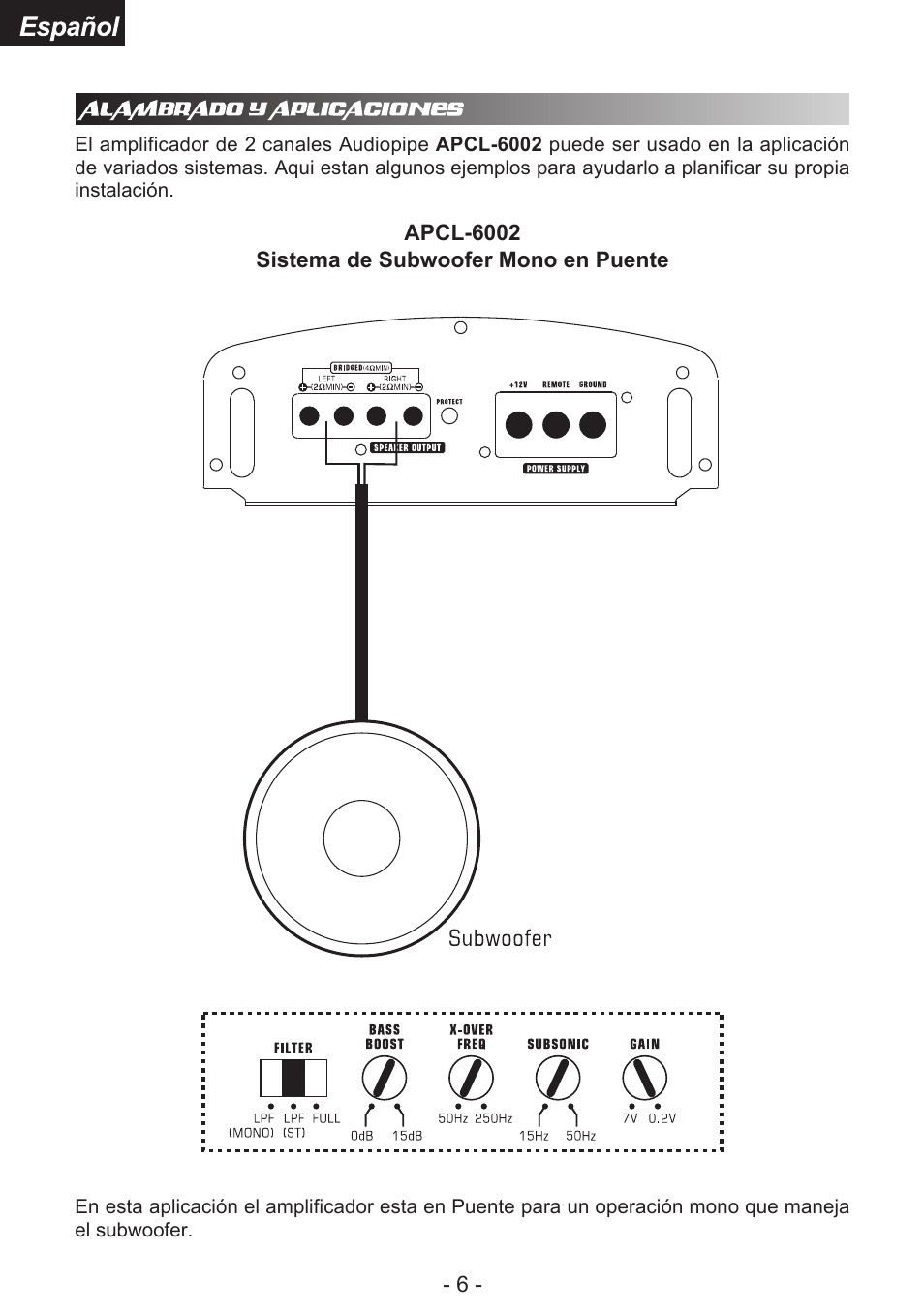 Audiopipe APCL-6002 es User Manual | Page 21 / 26