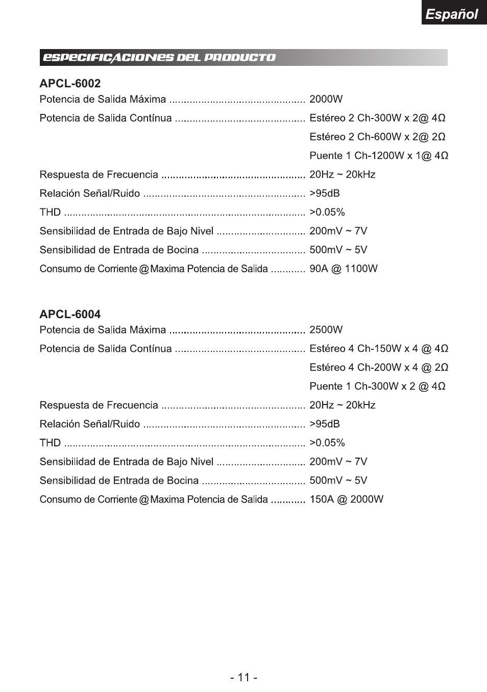 Audiopipe APCL-6002 es User Manual | Page 26 / 26