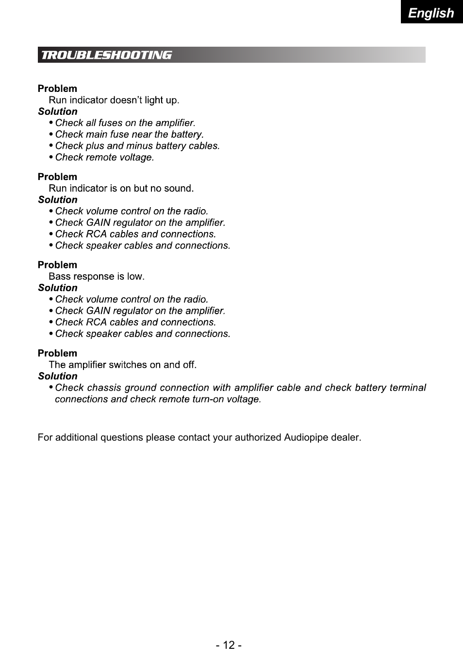 Audiopipe APSM-4080 User Manual | Page 13 / 14
