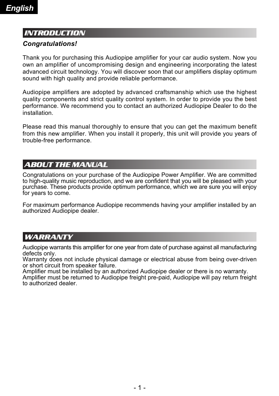 Audiopipe APSM-4080 User Manual | Page 2 / 14