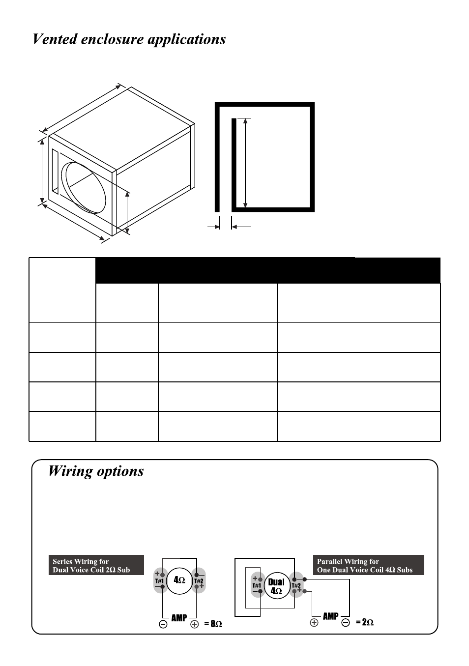 Recommended ported enclosure | Audiopipe TS-VR15 User Manual | Page 6 / 8