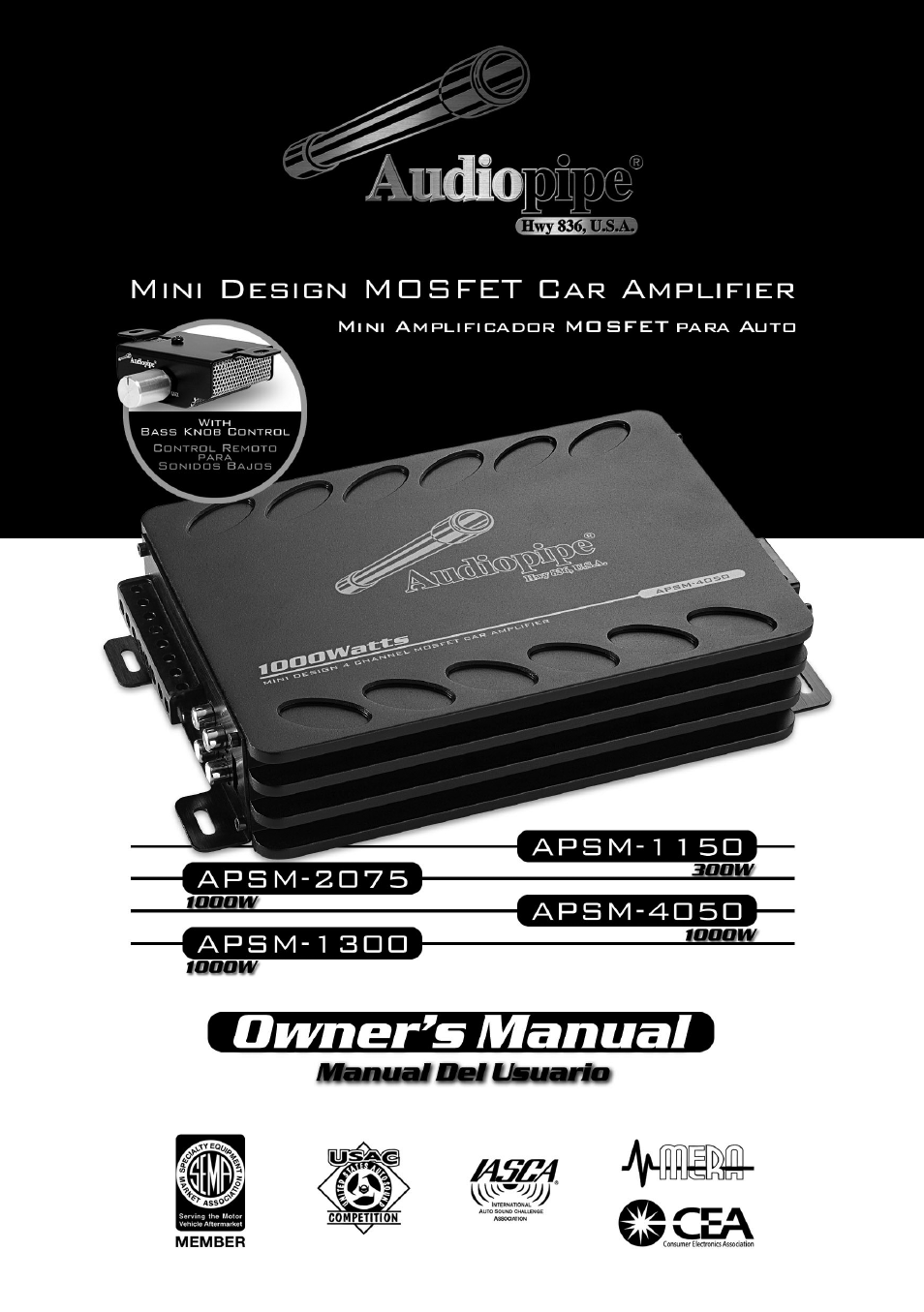 Audiopipe APSM-4050 es User Manual | 47 pages