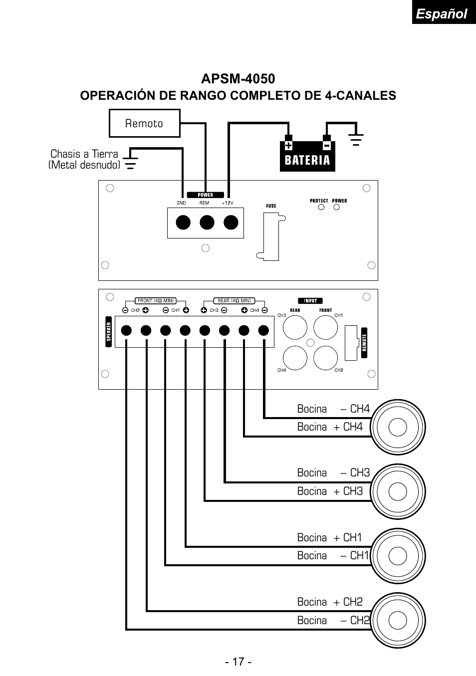 Apsm-4050 | Audiopipe APSM-4050 es User Manual | Page 42 / 47