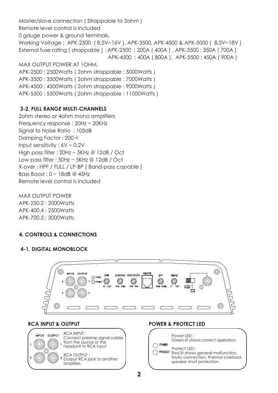 Audiopipe APK-700.5 User Manual | Page 3 / 12
