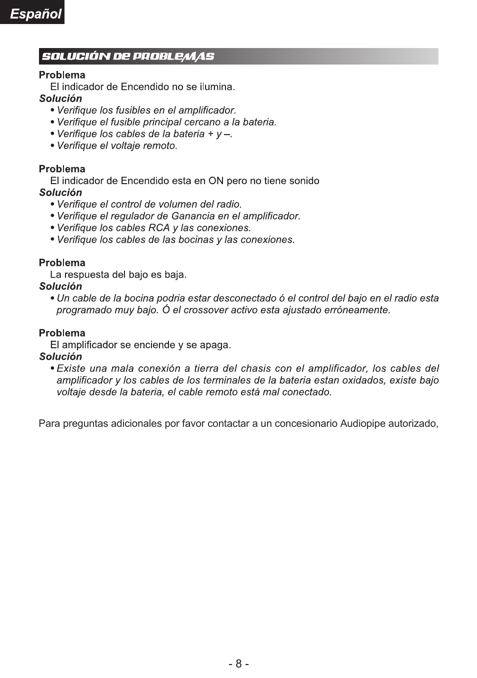 Audiopipe APCL-15001D es User Manual | Page 21 / 22