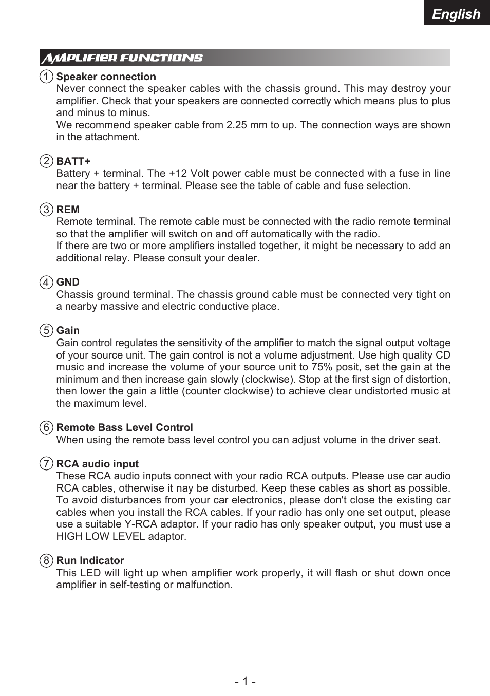 English | Audiopipe APCL-15001D es User Manual | Page 3 / 22