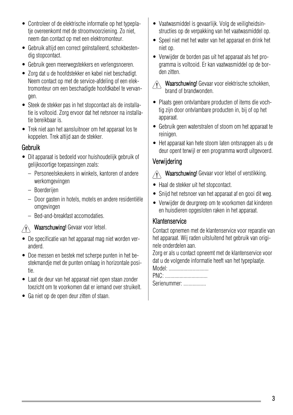 Zanussi ZDT 16002 FA User Manual | Page 3 / 56