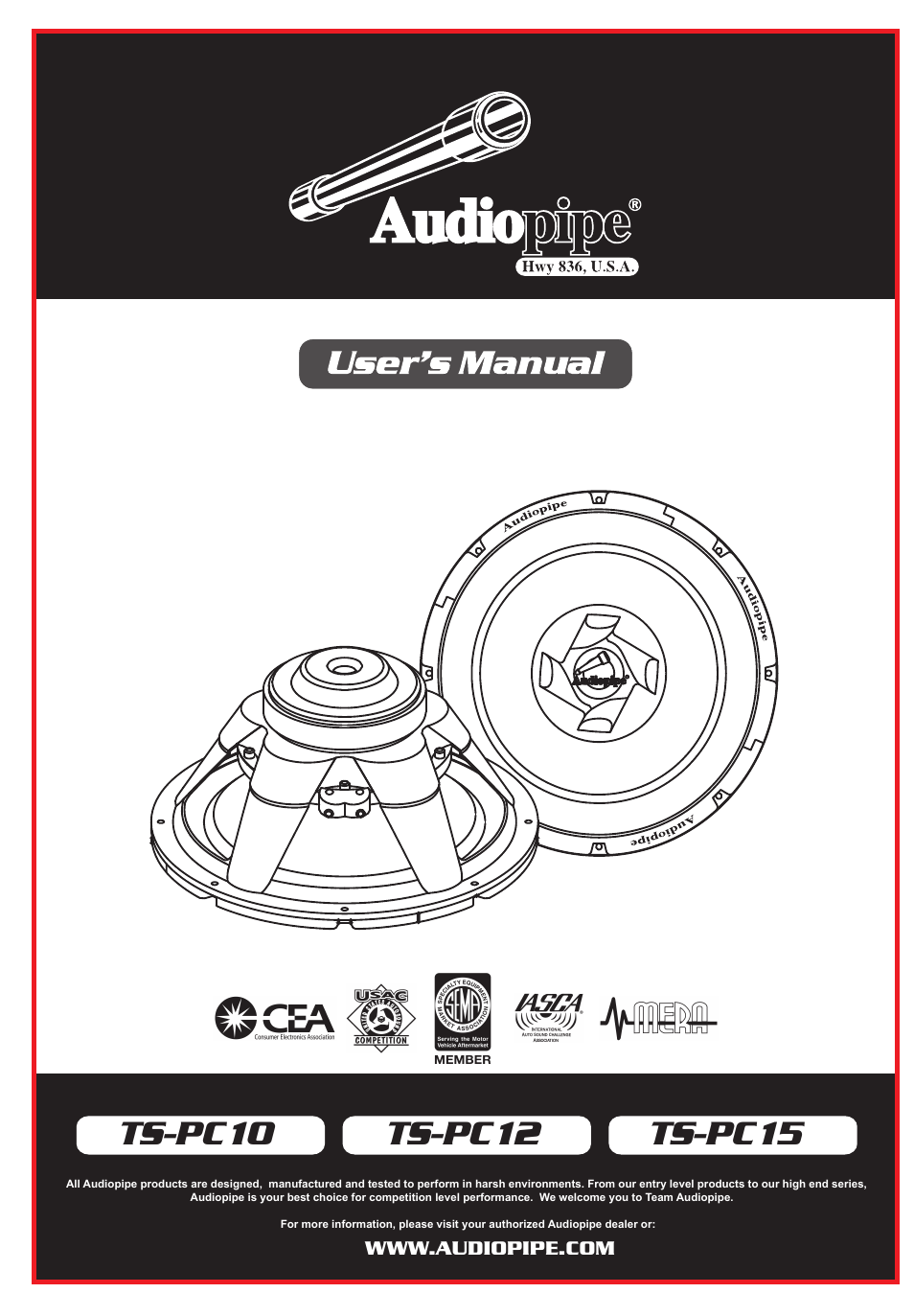 Audiopipe TS-PC15 User Manual | 12 pages