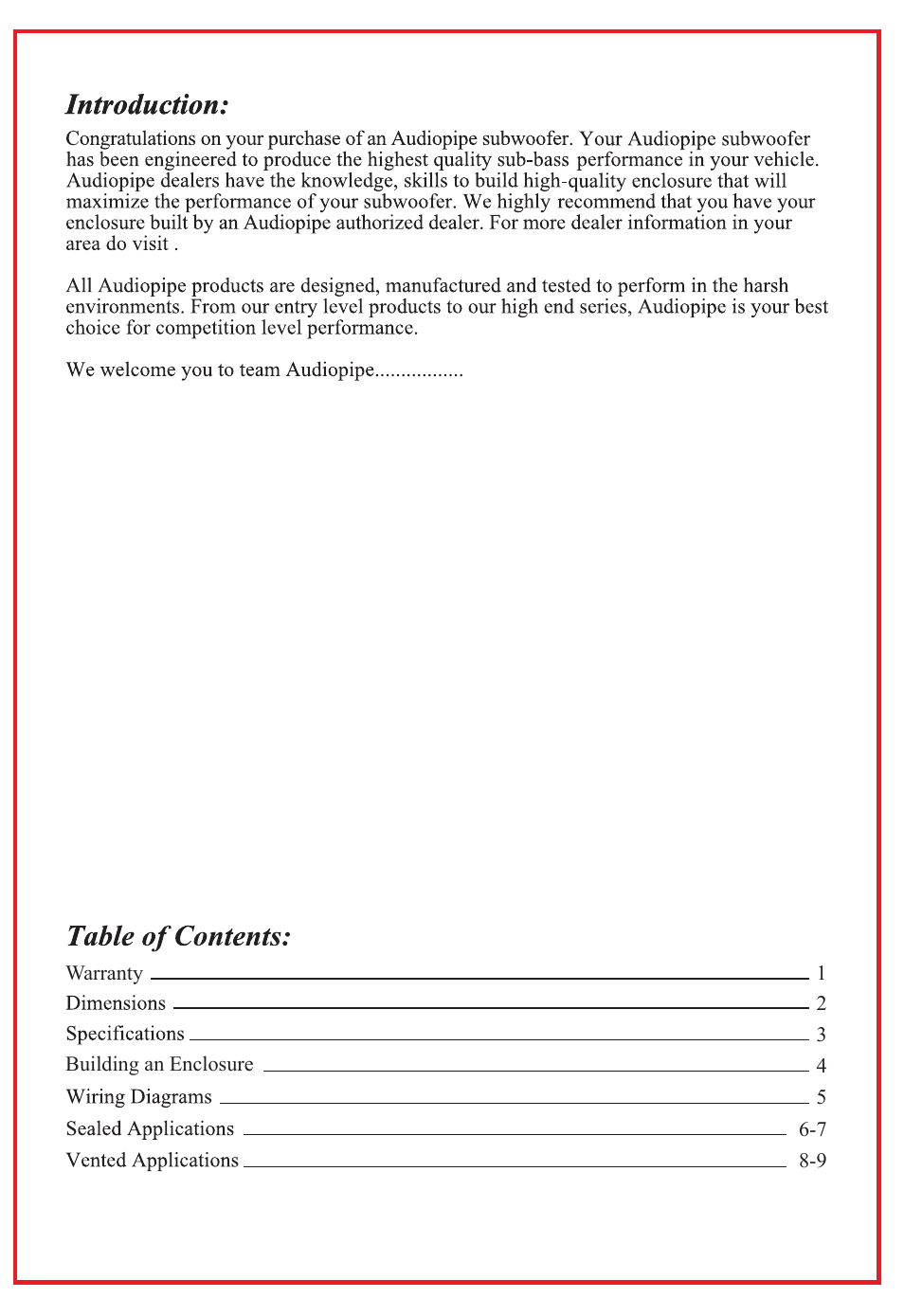 Audiopipe TS-PC15 User Manual | Page 2 / 12