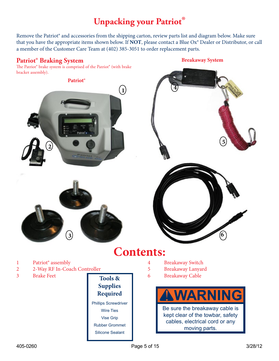 Blue Ox BRK2012 User Manual | Page 5 / 15