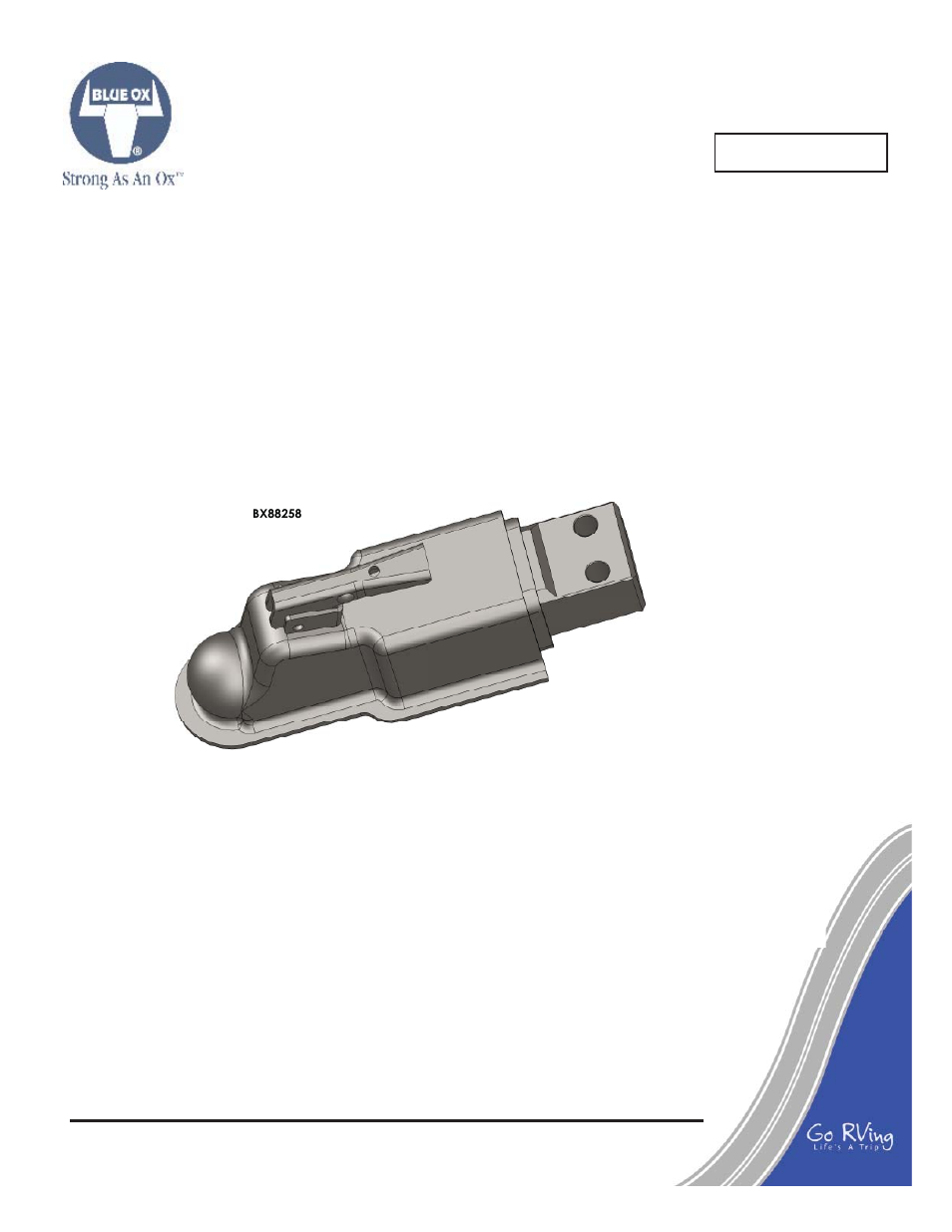 Blue Ox BX88258 User Manual | 1 page