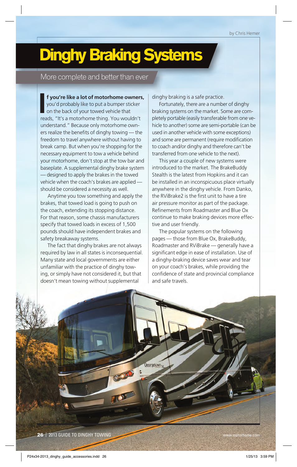 P026-2013_dinghy_guide_accessories, Dinghy braking systems | Blue Ox 2013 Dinghy Towing Guide User Manual | Page 26 / 36