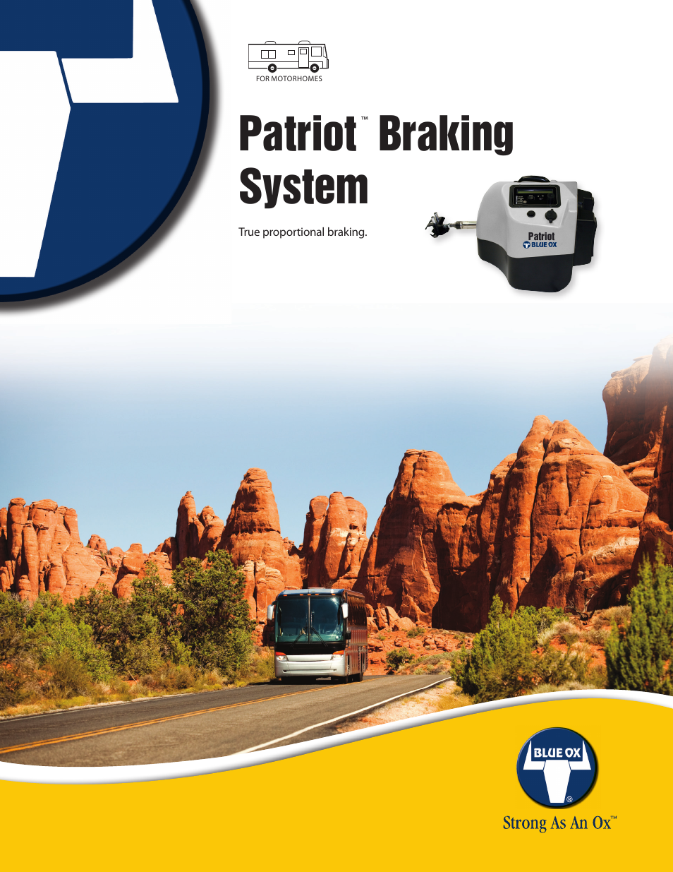 Blue Ox Patriot Braking System Product Brochure User Manual | 4 pages