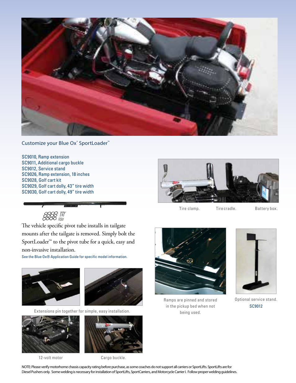 Blue Ox Sport Carrier Product Brochure User Manual | Page 5 / 12