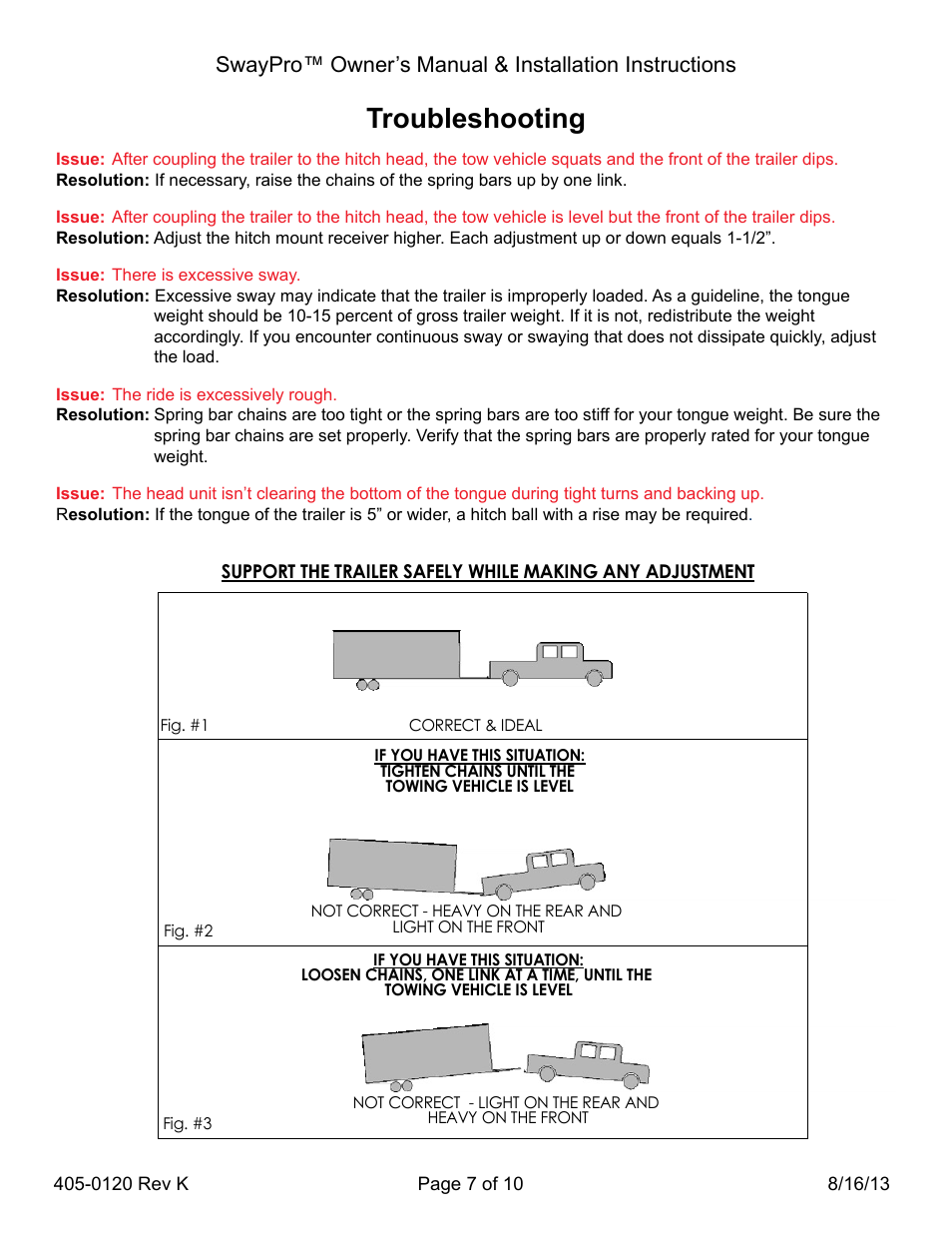 Troubleshooting | Blue Ox BXW2000 User Manual | Page 7 / 10