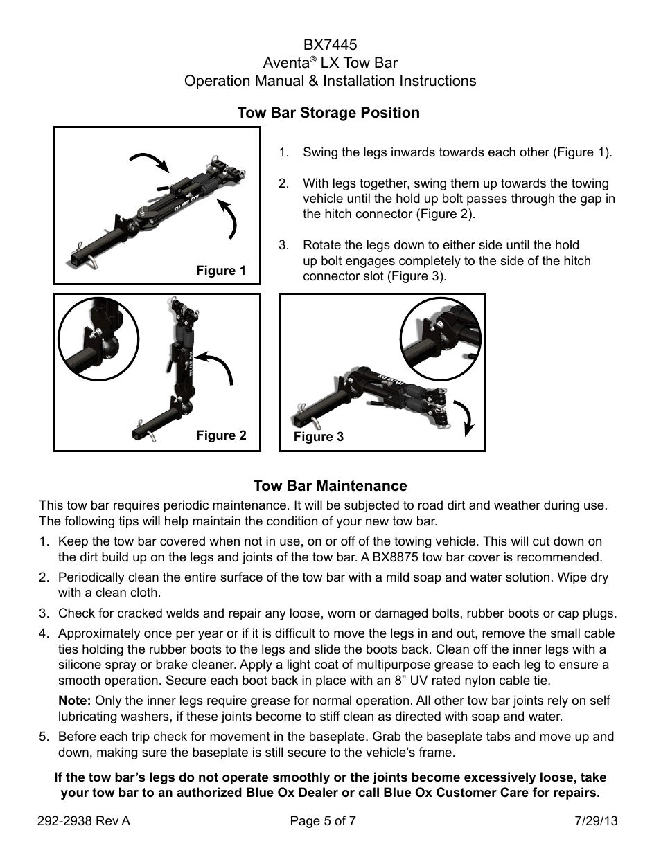 Blue Ox BX7445 User Manual | Page 5 / 7