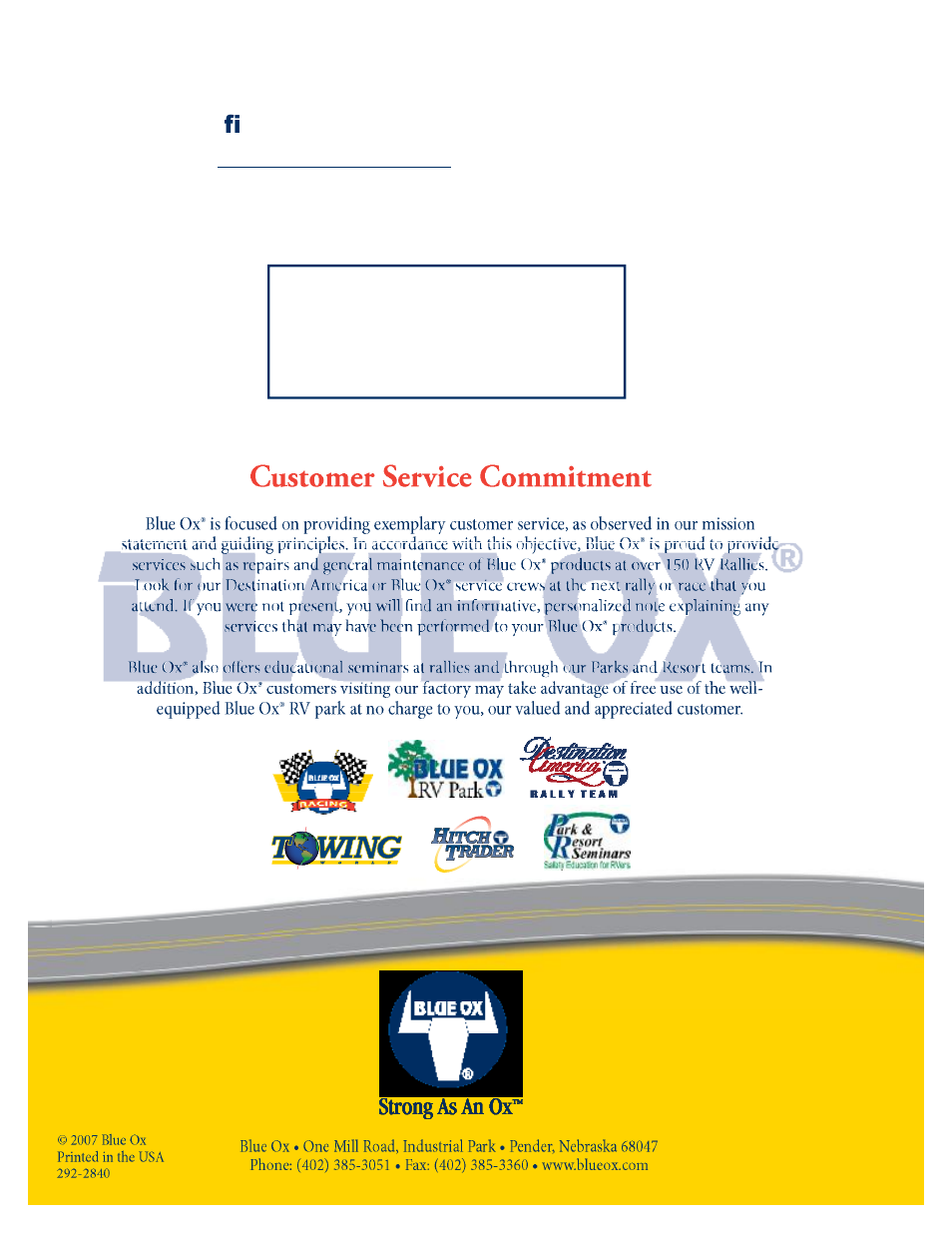 Blue Ox SC9030 User Manual | Page 8 / 8
