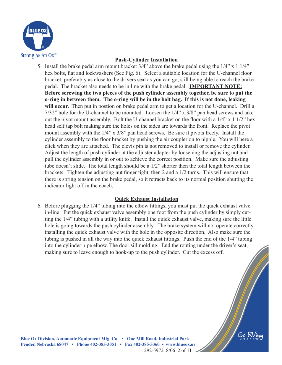 Blue Ox BX88161 User Manual | Page 3 / 12