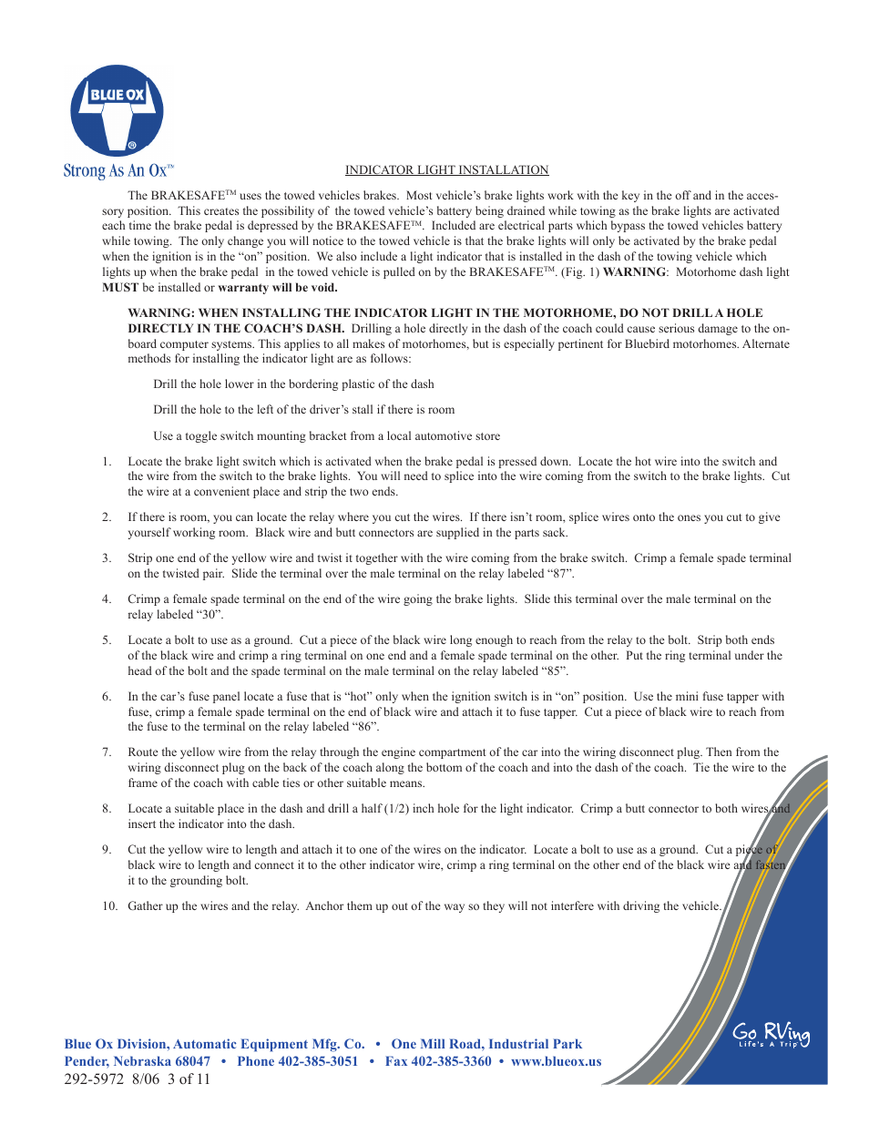 Blue Ox BX88161 User Manual | Page 4 / 12