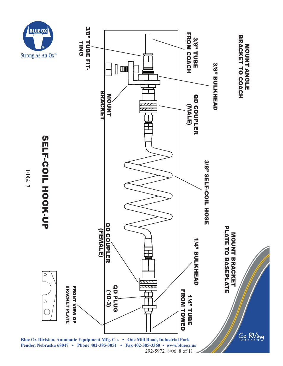 Self-coil hook-up | Blue Ox BX88161 User Manual | Page 9 / 12