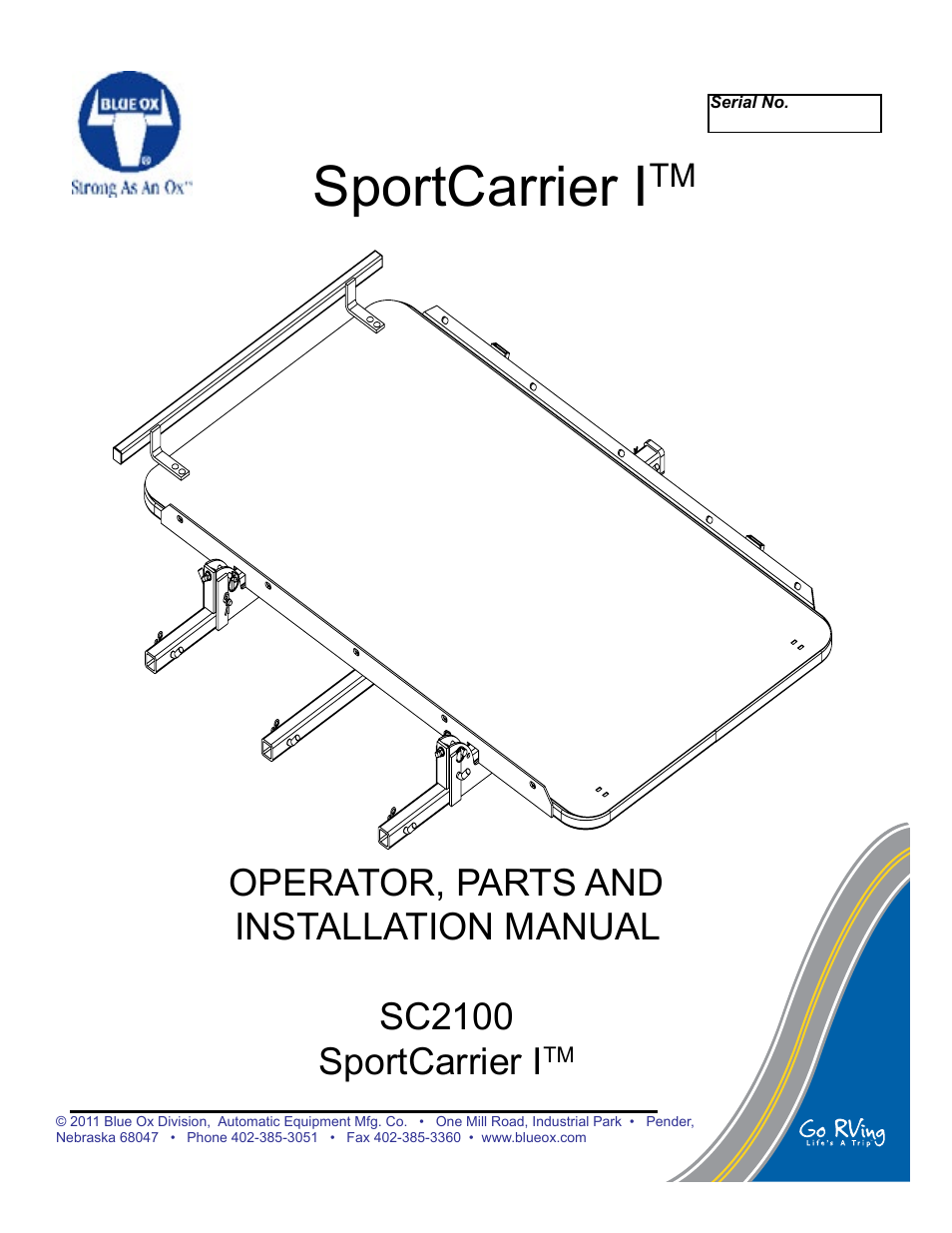 Blue Ox SC2100 User Manual | 16 pages