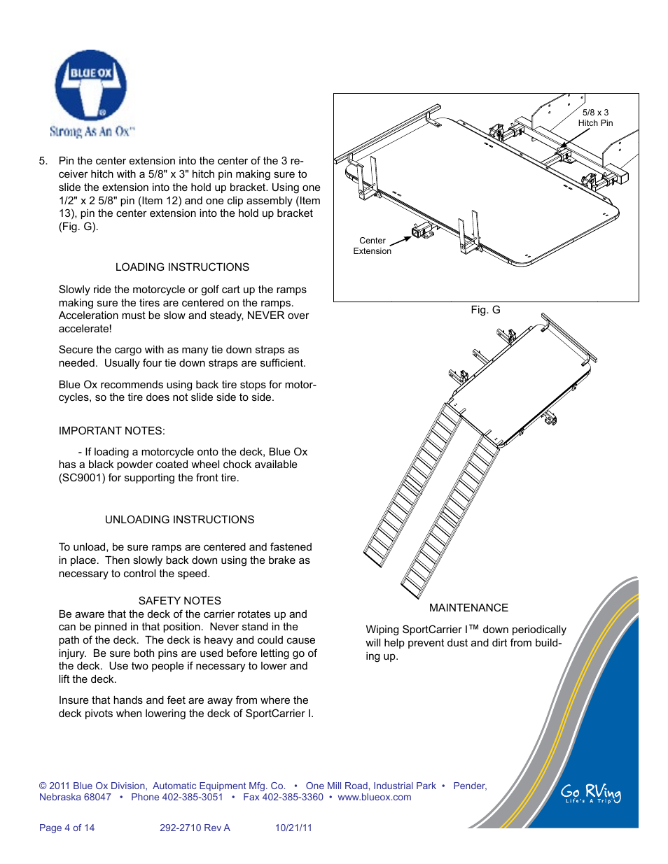Blue Ox SC2100 User Manual | Page 5 / 16