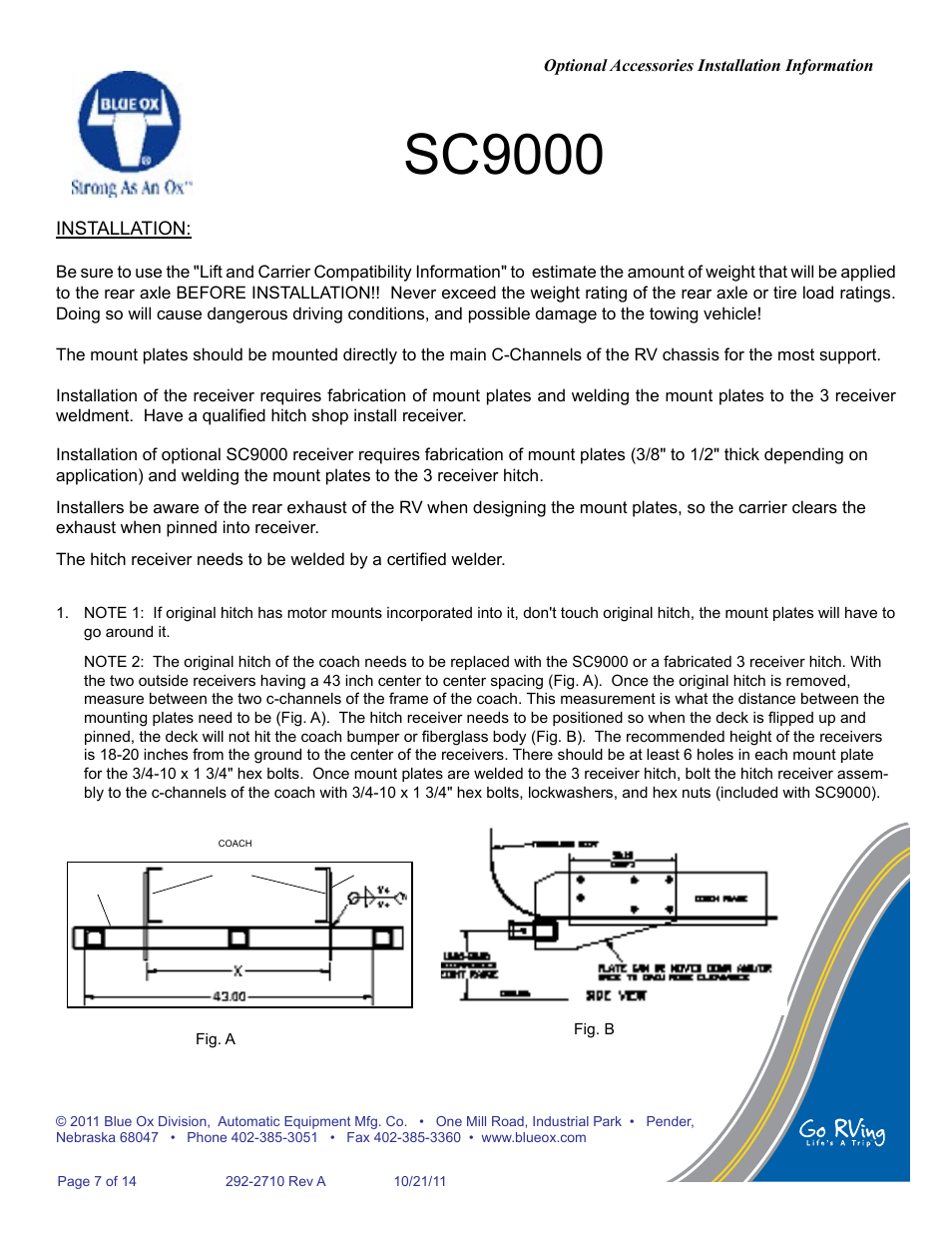 Sc9000 | Blue Ox SC2100 User Manual | Page 8 / 16